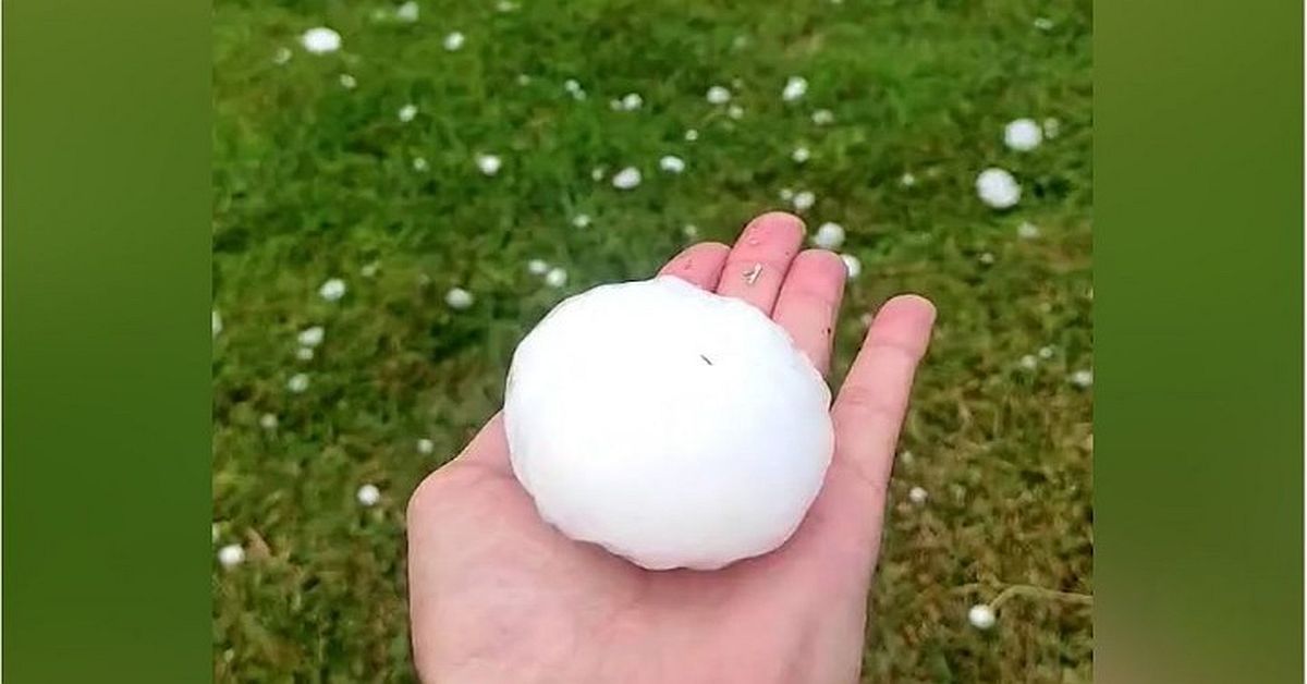 Bolas gigantes de granizo que atingiram a Espanha apesar do tempo seco