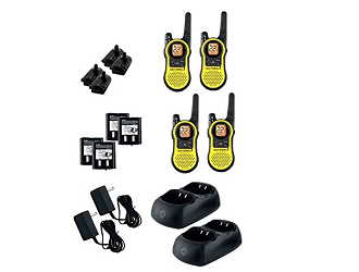 Amazon.com 4 PACK Motorola MH230R OUTDOOR CAMPING HUNTING FISHING HIKING TRAILING 23 Mile Range 22 Channel FRS GMRS 2 Way Radio 4 Pack Electronics